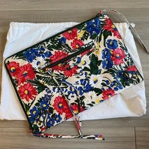 Balenciaga Agneau Fleurs Leather Clutch